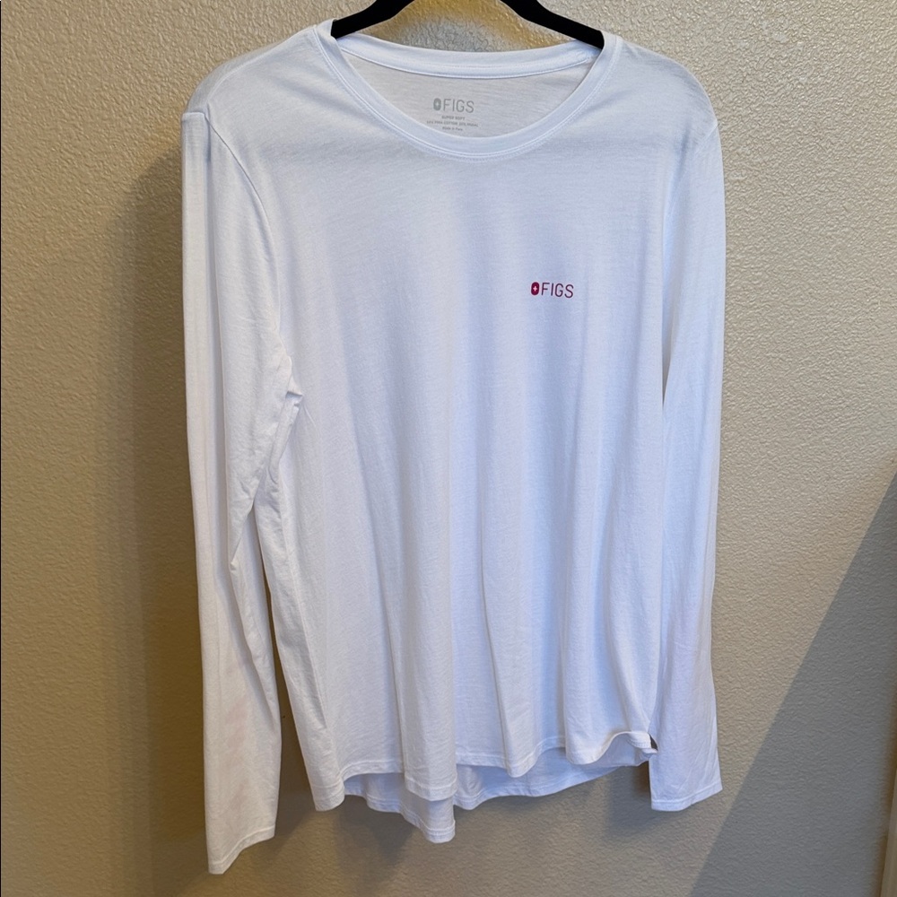 Figs Classic White Long Sleeve Women's underscrub